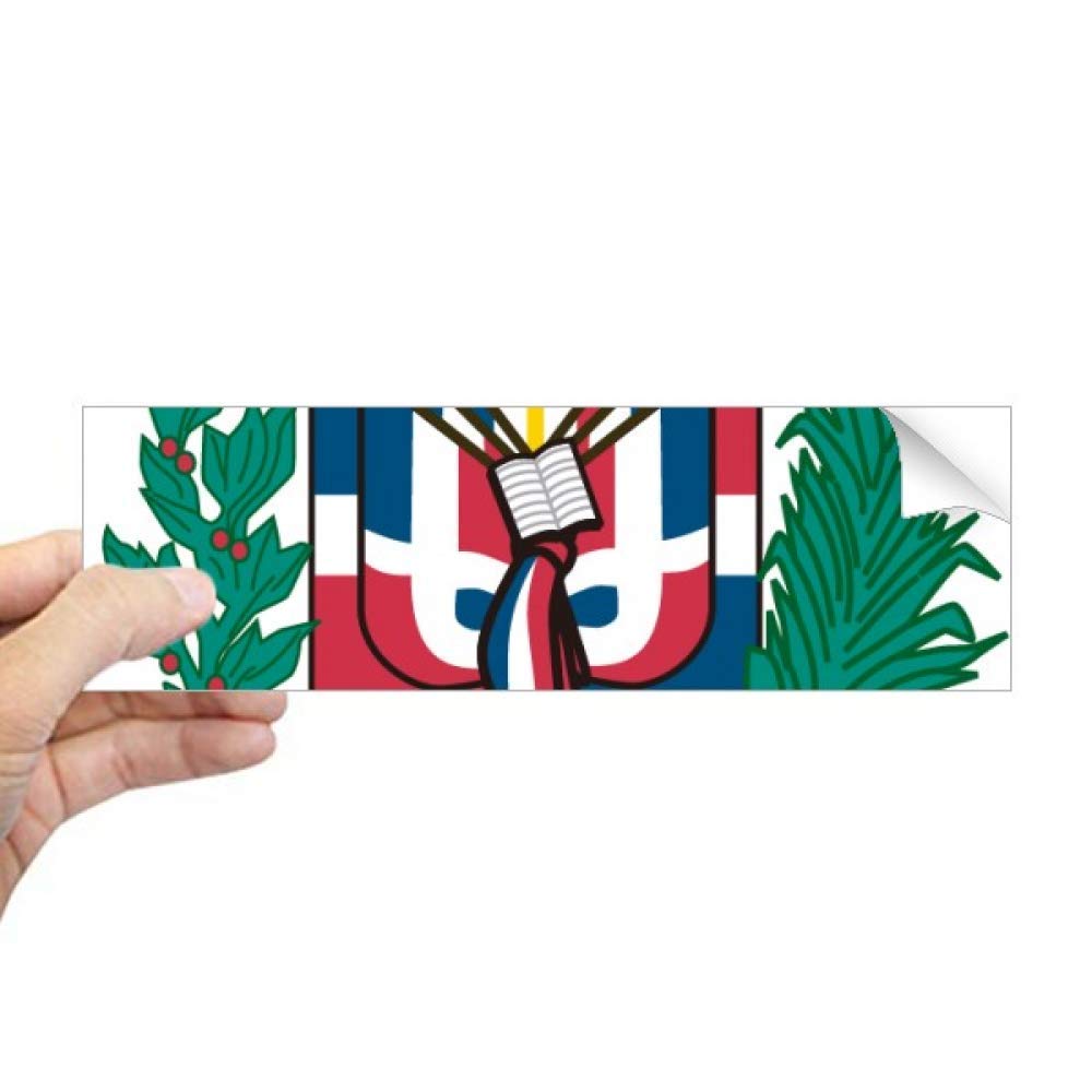 Autocollant rectangulaire République dominicaine pour fenêtre