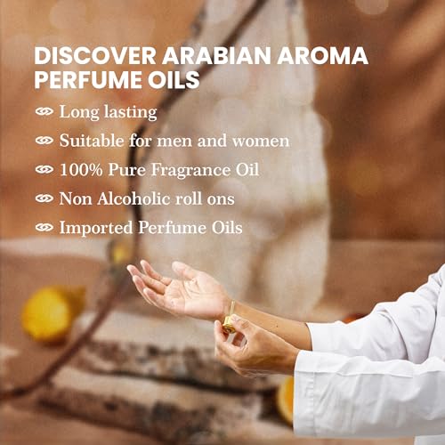 Image of Arabian Aroma White Oud Attar | Citrus & Floral Fragrance with Amber & Musk | Long-Lasting Alcohol-Free | Oil-Based Sandalwood Attar | Itra Perfume for Men & Women | 100% Perfume for Men & Women (6ml)