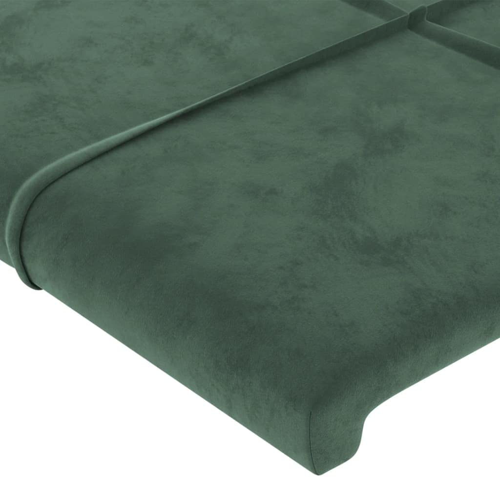 Cabecero de cama LED de terciopelo, 180 x 5 x 78/88 cm, altura regulable, color verde oscuro con luces de colores, moderno cabecero tapizado para jóvenes y adultos