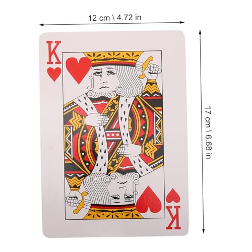BESTonZON Jumbo Spielkarten Große Pokerkarten Fach Übergroß Leicht Tragbar Glatte Oberfläche für Party Zuhause Outdoor Camping – Bild 8
