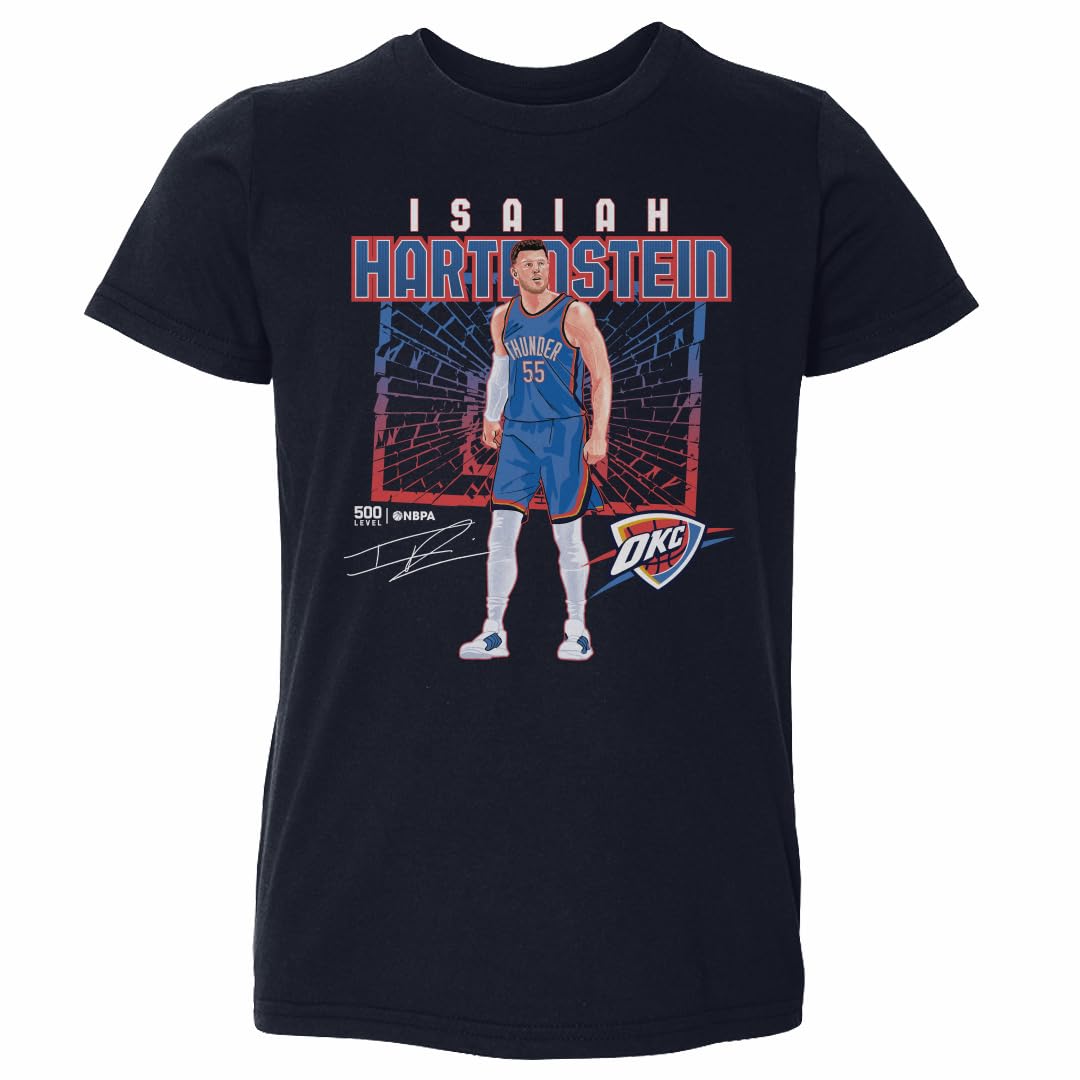 500 LEVEL Isaiah Hartenstein Oklahoma City Thunder Toddler Shirt - Isaiah Hartenstein Oklahoma City Thunder Shattered WHT (Navy, 3T)