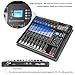 Depusheng DT8 Professional Mixer Sound Board Console 8 Channel Desk System Interface Digital USB Computer MP3 Input 48V Phantom Power Stereo DJ Studio FX Steel Chassis,Black