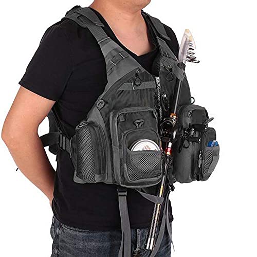 Pellor Fly Fishing Vest With Multi-Pockets Fishing Gear Outdoor Backpack Breathable Mesh Fishing Vest Backpack For Camping Hunting #TOP4