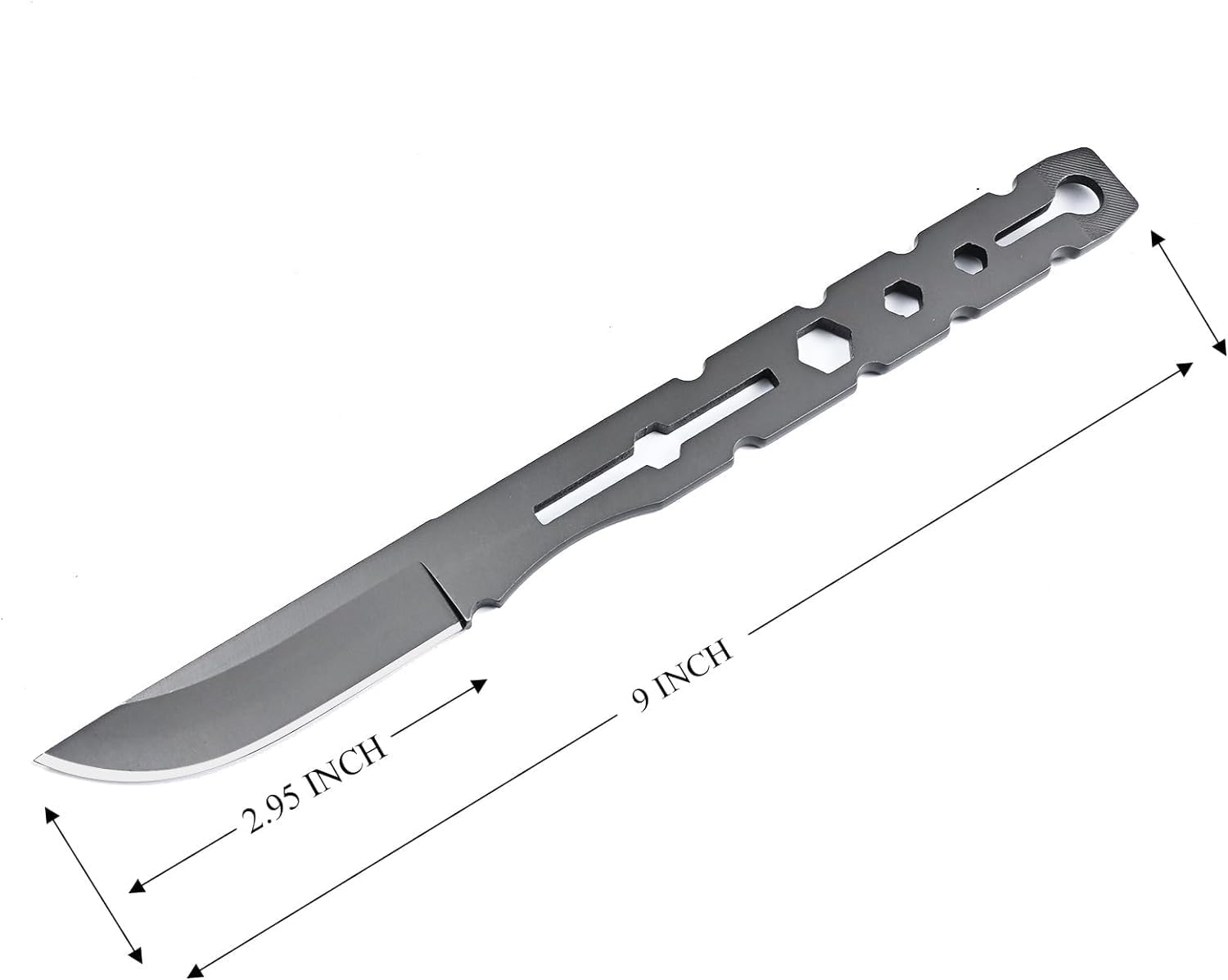 Fixed Blade Outdoor Multifunction Duty Straight Knife Full Tang Stainless Steel Field Knife Camping Knife with Waist Clip EDC Kydex Sheath