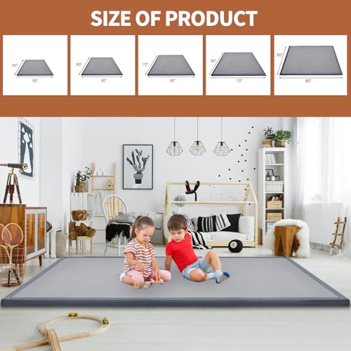 Image of DoCred Baby Play Mat for Floor - 1.4 inch Thick Memory Foam Rug, 110 inchx78 inch