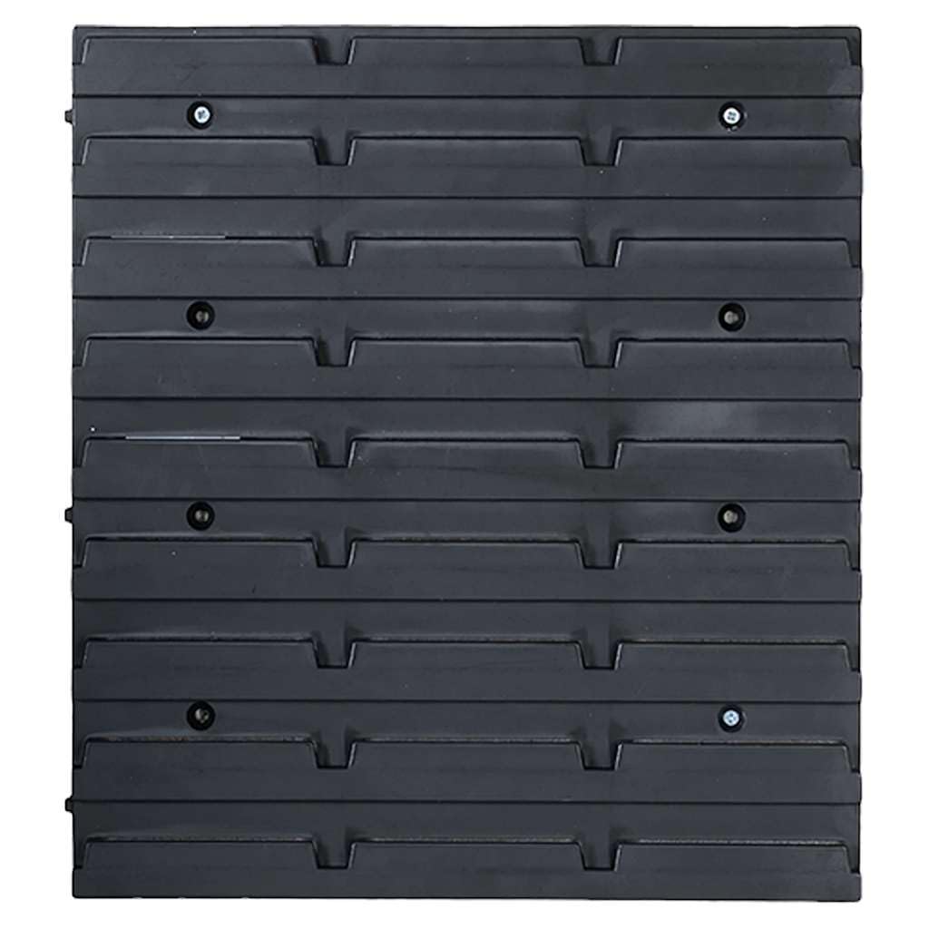 Genérico Kit de Cajas de almacenaje 136 pzas Paneles de Pared Rojo/Negro,Bricolaje,Accesorios de Bricolaje,Organización y Almacenamiento de Herramientas,Armarios para herramientas-150815