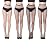 Fishnet Tights Stockings for Women-High Waist Sexy Fishnet Pantyhose 4 Pairs Different Styles Sheer Tights for Dancing Party (Black) GARTOL