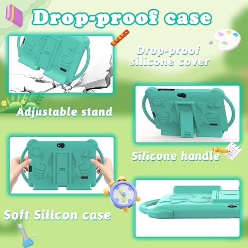 Image of Kids Tablet 7 inch for Boys Girls Android Tablets for Kids, 4GB RAM 32GB ROM Toddler Tablet, WIFI Bluetooth, Safety Eye IPS Screen, Parental Control, Dual Camera Shockproof Case for Educational Games