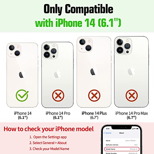 Rhinenet Magnetic Case For Iphone 14 6.1 Inch Compatible With Magsafe Women Girl Cute Cat Funny Animal Clear Protective Cases Slim Phone Cover Bumper Shockproof Shell Cats + 2 Glass Screen Protector #TOP1