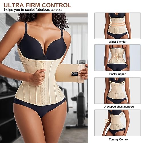 Waist Cincher Shaperwear for Womem Full Body Women Double Belt Wrap Corset Trainer Tummy Control Shaper2
