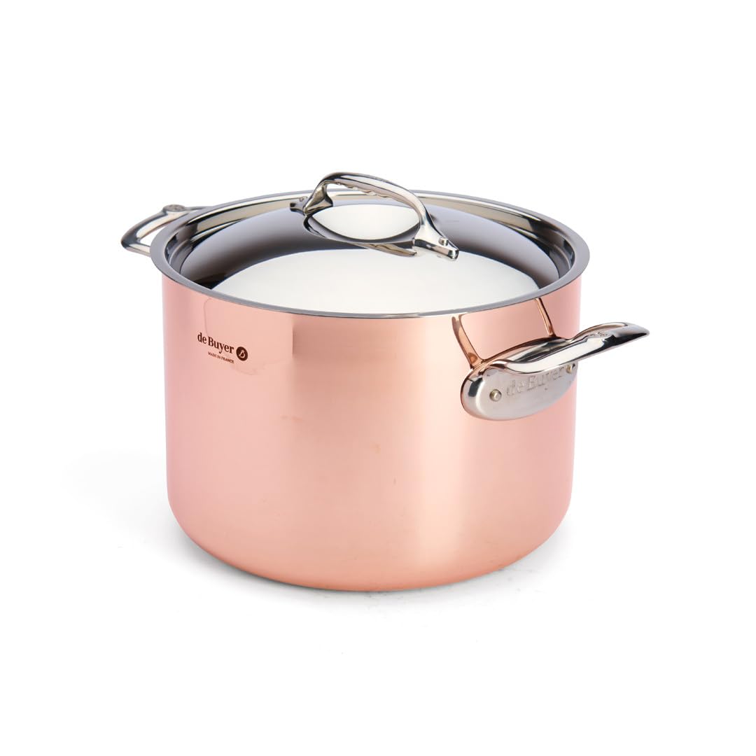 De Buyer - Braisière en cuivre PRIMA MATERA avec couvercle en inox