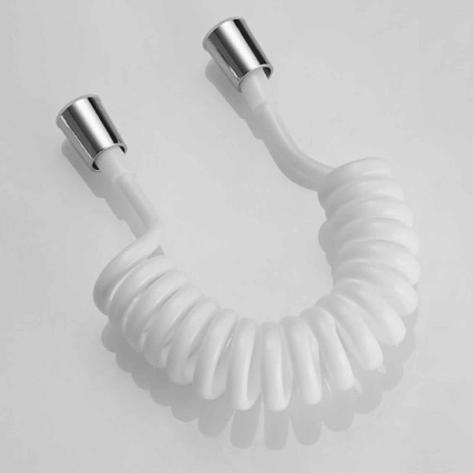 Xsdsm White Abs Spring Telescopic Shower Hose Explosion-Proof Flexible Shower Hose Spiral Tubes For Faucet,