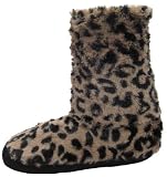 Womens Animal Printed Slipper Bootie, with Non Slip Skids, Bottom Size: 23-24CM