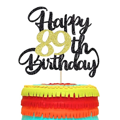 Image of 89th Happy birthday cake topper happy birthday cake decoration 89th party decoration gift plugin (89)