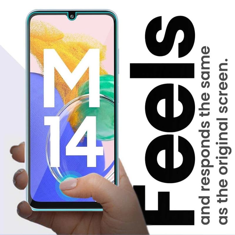 Image of Tempered Glass Screen Protector for Samsung Galaxy M14 4G with Easy Installation kit