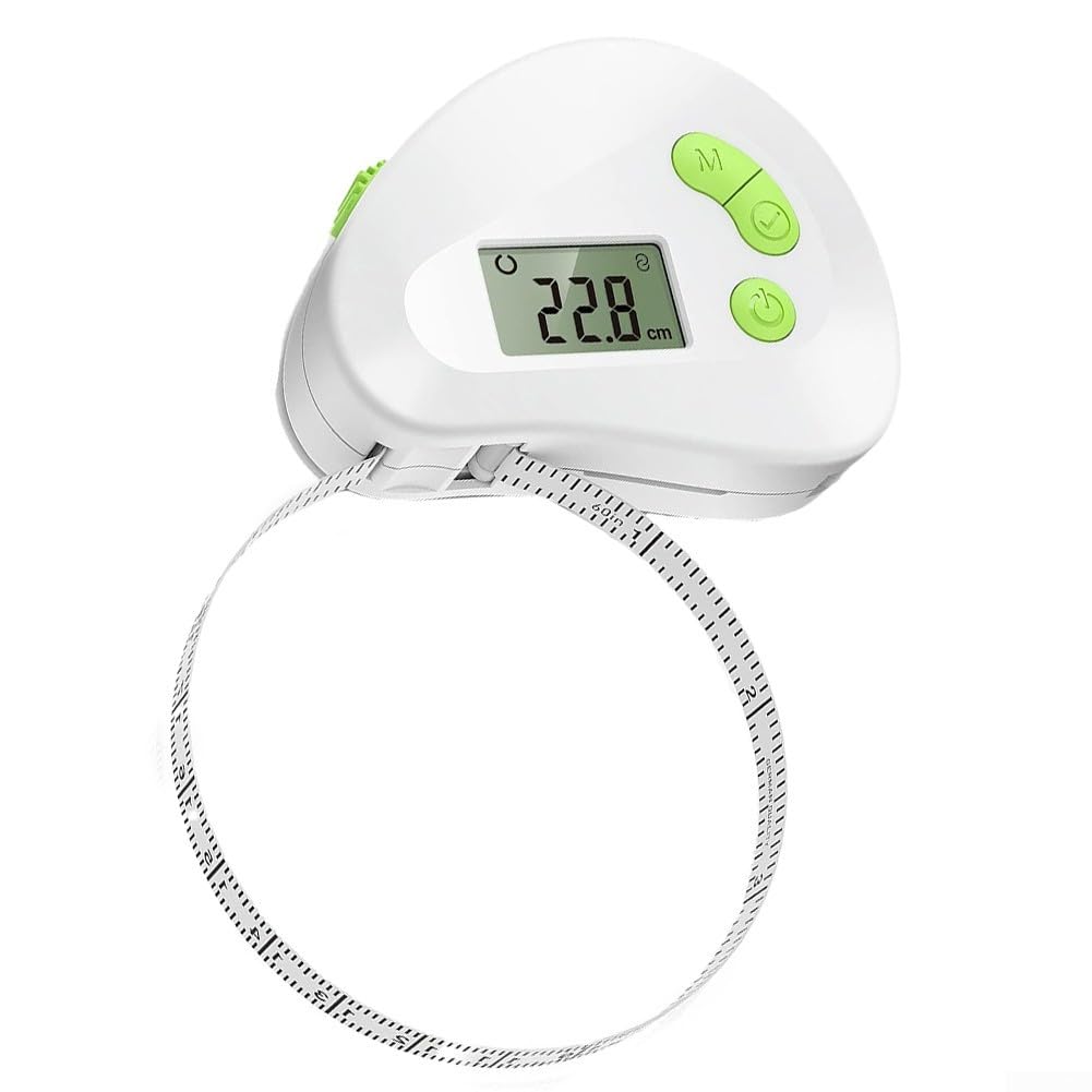 Cinta métrica inteligente de medición corporal con pantalla digital, se conecta a la aplicación para mejorar el seguimiento de la actividad física, 60 pulgadas de largo