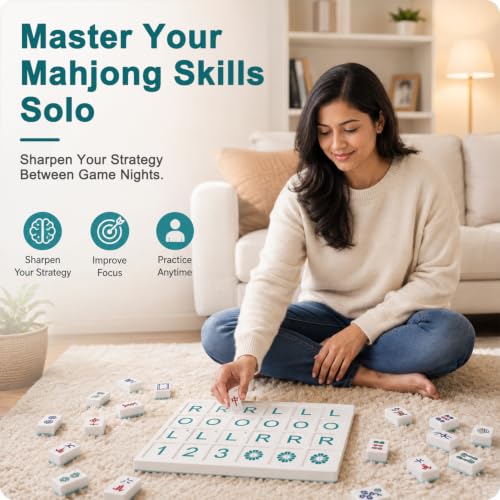 Image of PATPAT American Mahjong Board Games Practice Board Solo Training Tool