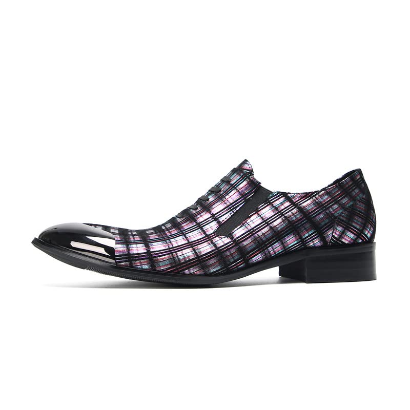 Santimon Mens Loafers Slip On Casual Dress Leather Metal Tip Toe Stripes Walking Shoes Fashion Handmade Party Prom Shoes for Men2