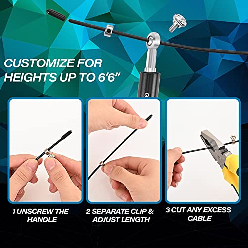 Skipping Rope for Adults, Speed Rope Men & Women, Fitness Jump Rope with Premium Ball Bearings, Adjustable Length, Non Slip Handles, Perfect for Fat Burning, Indoors Outdoors, Boxing, Cardio - Image 4