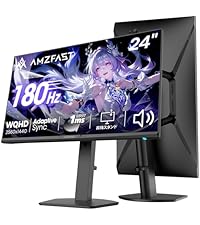 Amazon.co.jp: Amzfast 24インチ ゲーミングモニター 180Hz WQHD
