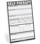Knock Knock Self-Therapy , Checklist Note Pad for Step-by-Step Stress Relief (Gray), 6 x 9-inches