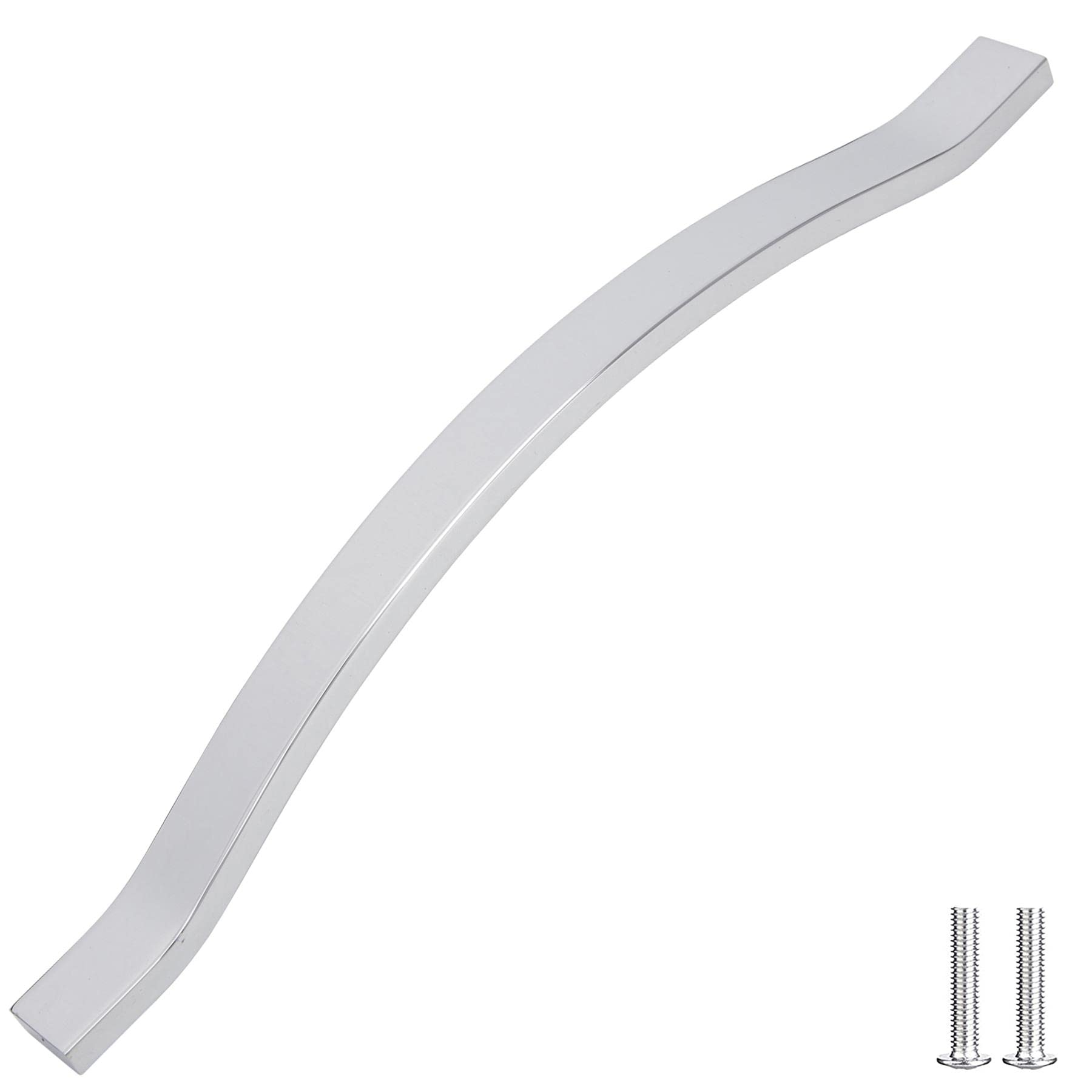 Decoranddecor Polished Chrome Bow Pull Handles For Cabinets Cupboards Furnitures Alloy Material (, 224Mm)