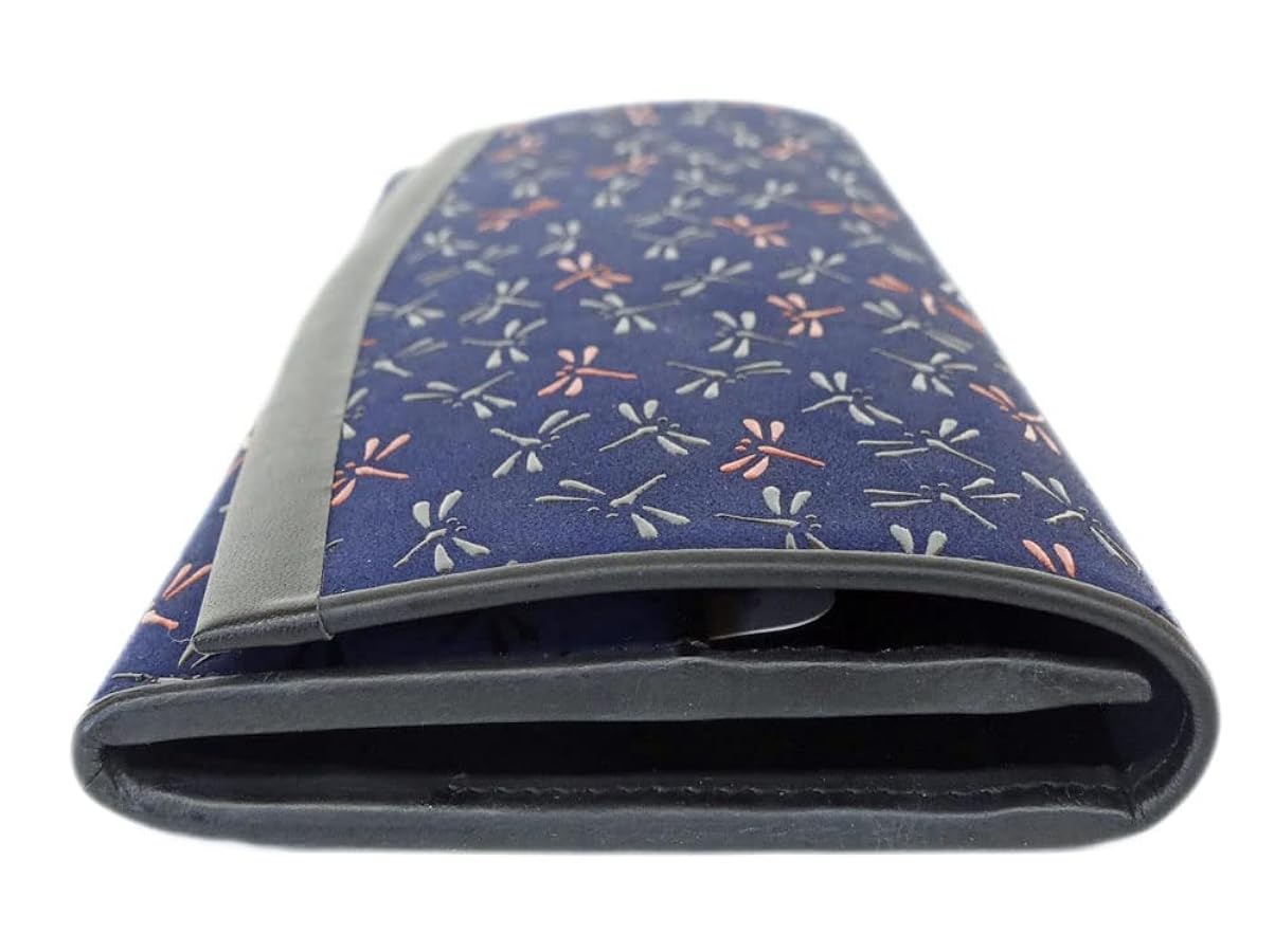 【未使用級/入手困難】印伝 長財布 ナミ柄 レザー Amazon | [印傳屋] 印伝 長財布 小銭入れなし 薄型 鹿革 庵（い