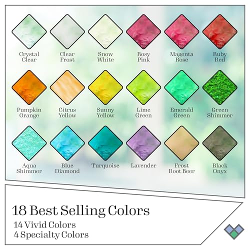 Gallery Glass Window Acrylic Craft Paint Set Formulated to be Non-Toxic, Perfect for Beginners and Artists, Eighteen Bottles, 2 Ounce, Assorted Colors 2, 2 Fl Oz (Pack of 18) by Gallery Glass - Image 2