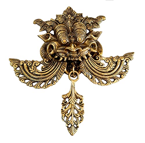 Image of eSplanade Brass Yali Wall Hanging | Evil Eye Protector | Home Decor | Brass Statue - 10.5 inch Inches