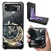 DAIZAG Compatible with Samsung Galaxy Z Flip 3 5G Case,Golden Retro Fantasy Starry Moon Butterfly for Man Woman, All-Round Protection Shockproof Anti-Scratches TPU Case for Samsung Galaxy Z Flip 3 5G