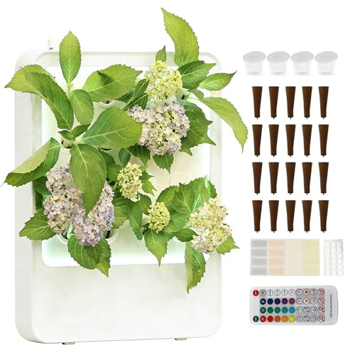 SWTHM Système de Culture Hydroponique, Kit de Jardin d’Intérieur avec Lumière LED Sans Sol, Contrôle APP à Triple Filtration et Détection de Son,...