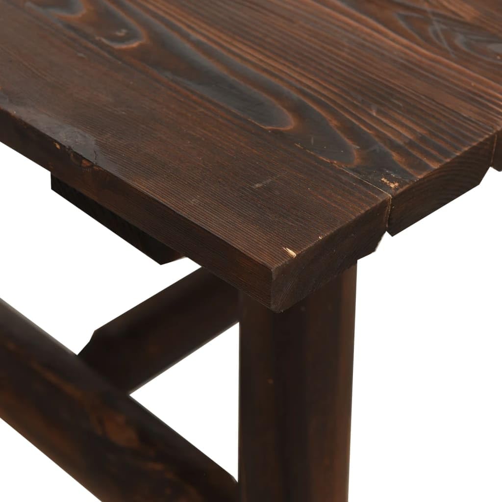 Mesa auxiliar de madera maciza de abeto, 49 x 49 x 50 cm, pequeña mesa de madera como mesa de centro estable para vajilla, bebidas y aperitivos, duradera y robusta