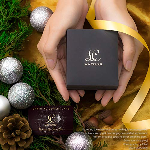 LADY COLOUR Mothers Day Jewelry Gifts for Mom Gifts for Women Dangle Drop Thread Earrings 925 Sterling Silver with Swarovski Crystals Birthday Anniversary Romantic Gift for Women Wife Girls Girlfriend