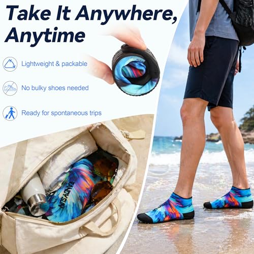 Image of RANDY SUN Barefoot Quick-Dry Sand Beach Socks, Breathable Seamless Yoga Sock With TPE Sole