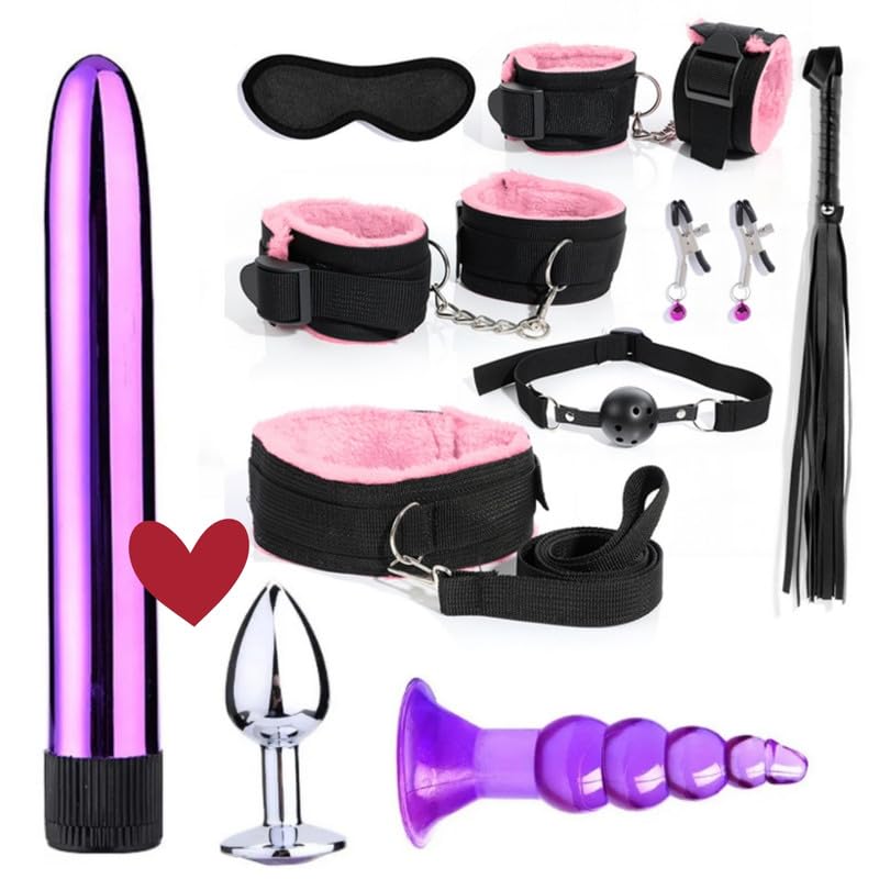 Amusement 7 PièCes En Nylon En Rose, Avec Des Accessoires RéGlables Pour La Main, La Jambe Et La Hanche Pour Des Clips Confortables, Ensemble D'éQuipement De Yoga IntéRieur, Cadeau Pour Couple