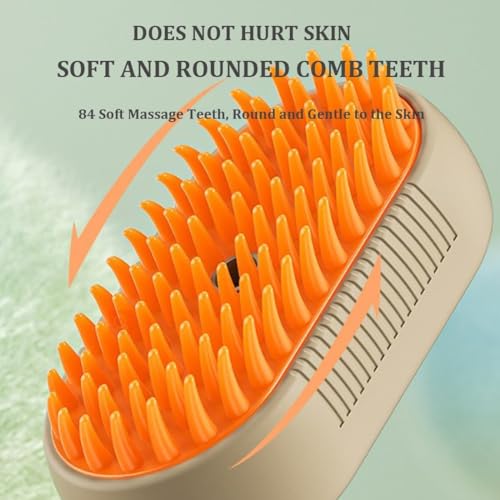 Image of Cat Steam Brush - Spray Design, 3 in 1 Cat Steamy Brush with Steamer, Pet Spray Hair Comb, Steam Brush for Dogs - Suitable for All Pets -Pet Spray Hair Comb (coffee)
