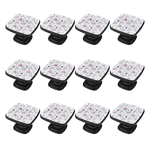 12-pack 3 cm kristallglas + ABS för gör-det-själv projekt kök vardagsrum möbler dekoration, handmålade fjärilar