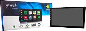 CENTRAL MULTIMÍDIA ANDROID 13, TELA IPS 10" FULL TOUCH, 2/32GB, SLIM, FM, USB, SD, AUX, BLUETOOTH, ESPELHA ANDROID E IOS, CARPLAY E ANDROID AUTO, CONECTIVIDADE COM OU SEM FIO