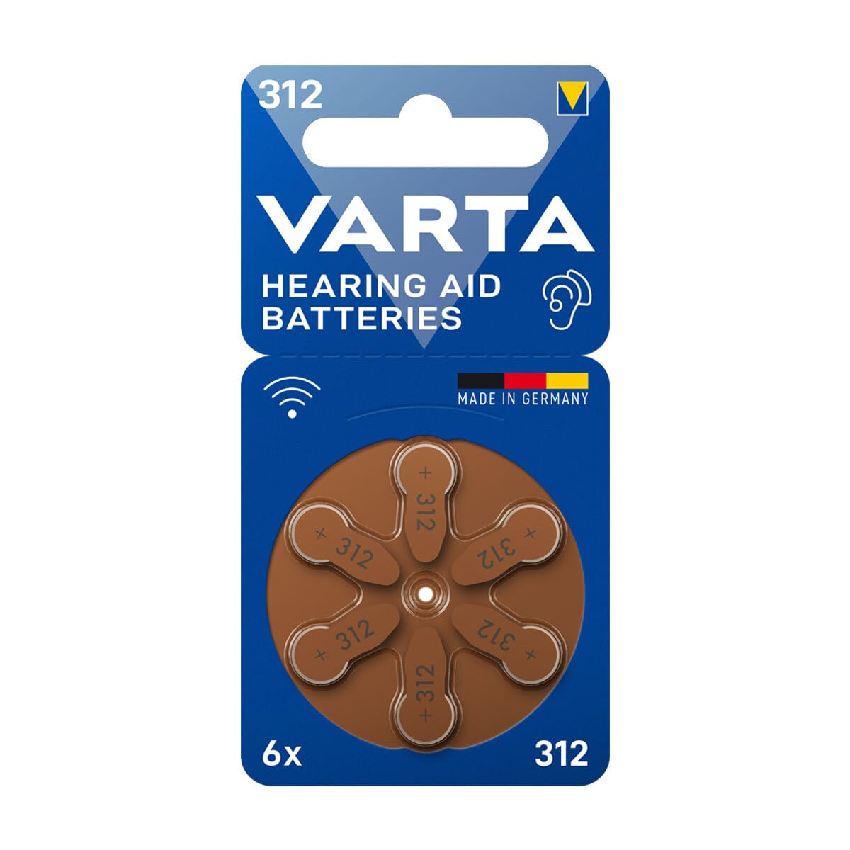 Varta Hearing Aid Batteries 312 Blister 6