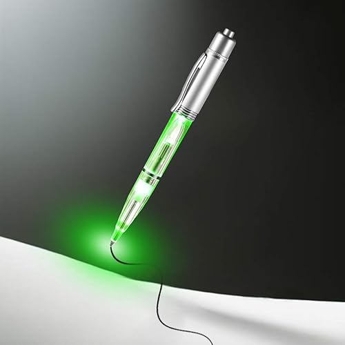 Miniatura 5 de Penyeah Bolígrafo de luz Bolígrafo LED con luz, luz para escritura nocturna, bolígrafo para escritor nocturno, accesorios de repuesto incluidos, 4