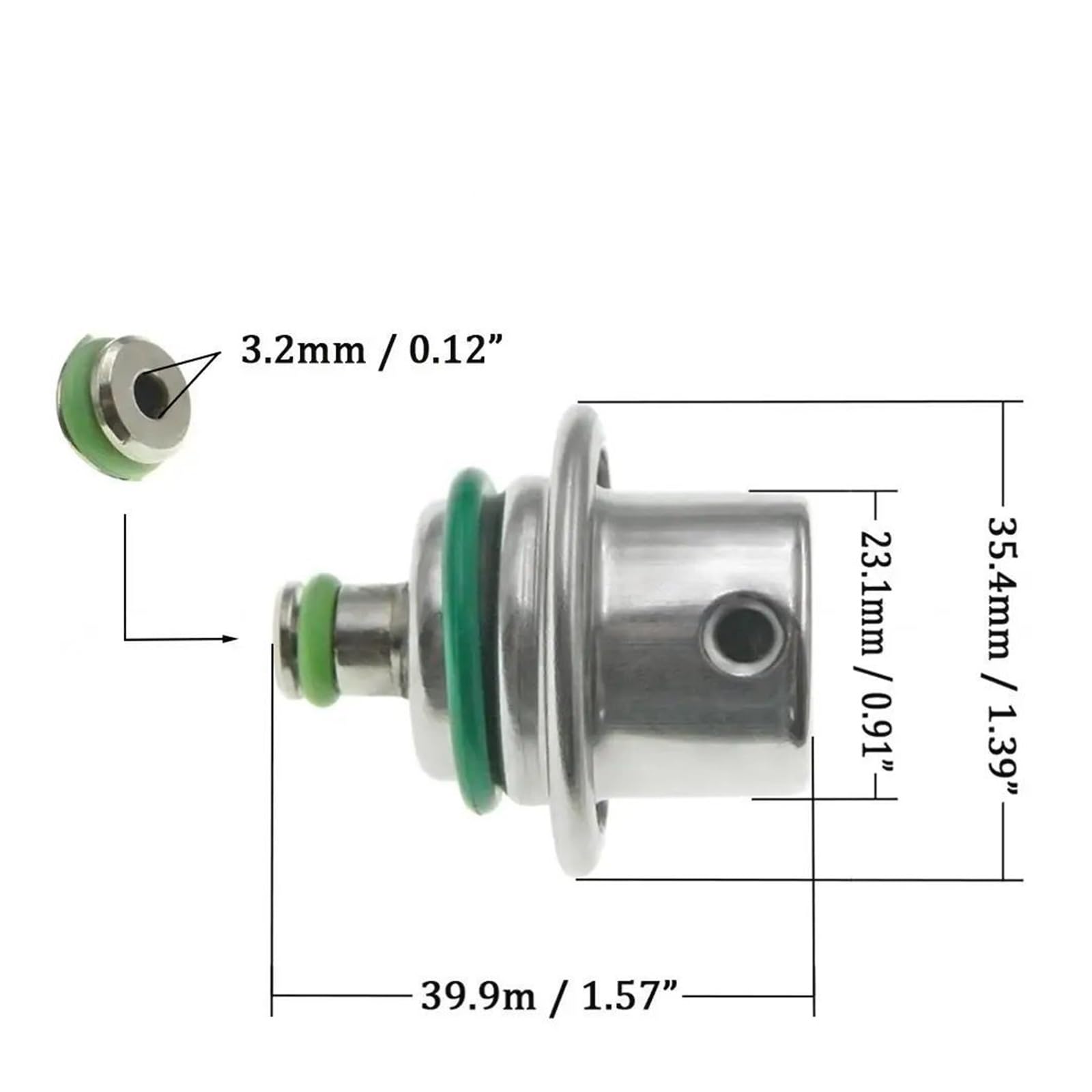 Regulador de presión de inyección de combustible, compatible con Daewoo, Chevrolet, GM, Optra, Pontiac, Matiz Spark 1.0L 2004-2007 9646437 96320232 96406865 válvula de control de presión de la