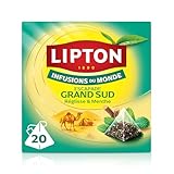 Lipton, Saveurs du Soir, Infusions Grand Sud, Goût Réglisse et Menthe, Relaxation, Ingrédients d'Origine 100% Naturelle, 20 Sachets Pyramid