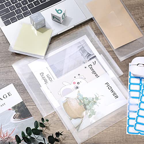 150 Pieces Stamp And Die Storage Bag 5 Sizes Scrapbooking Storage Die Cuts Storage For Cutting Dies Stencil Stamp Crafts For Die Cuts For Card Making, Clear Stamp Storage With Label Stickers #TOP4