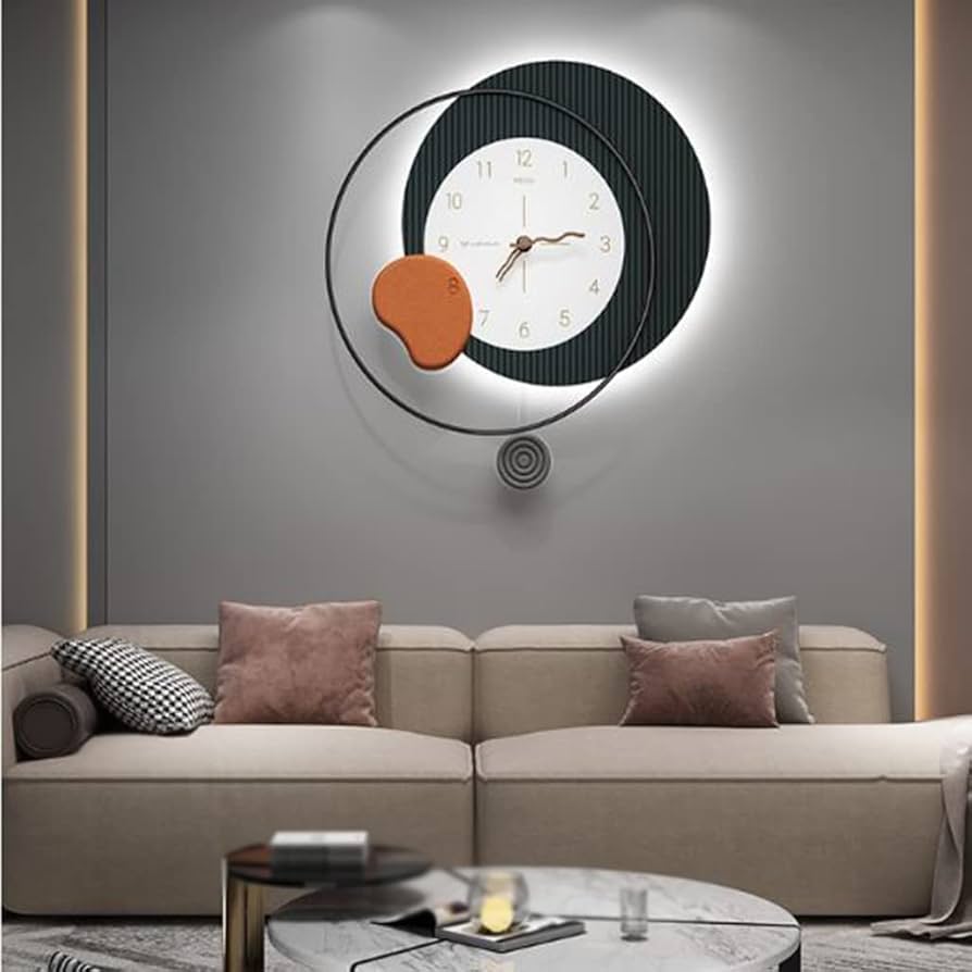 Amazon.co.jp: 壁時計 20インチ 木製サイレント壁時計 ユニークな