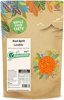 Whole Food Earth® - Red Split Lentils 2 kg | GMO Free | Natural | High Protein