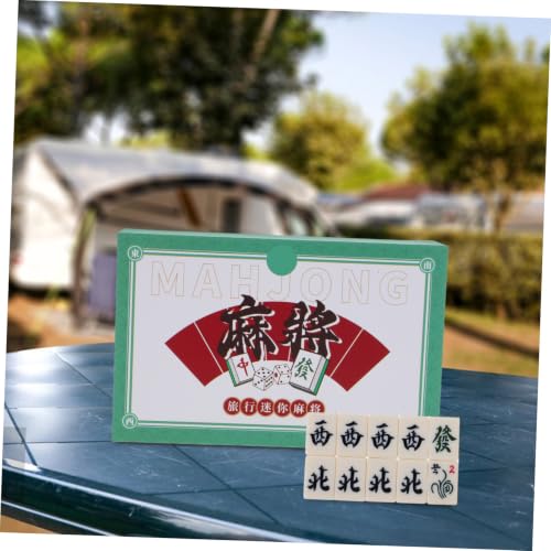 Mini set portátil de Mahjong para viaje miniatura 6