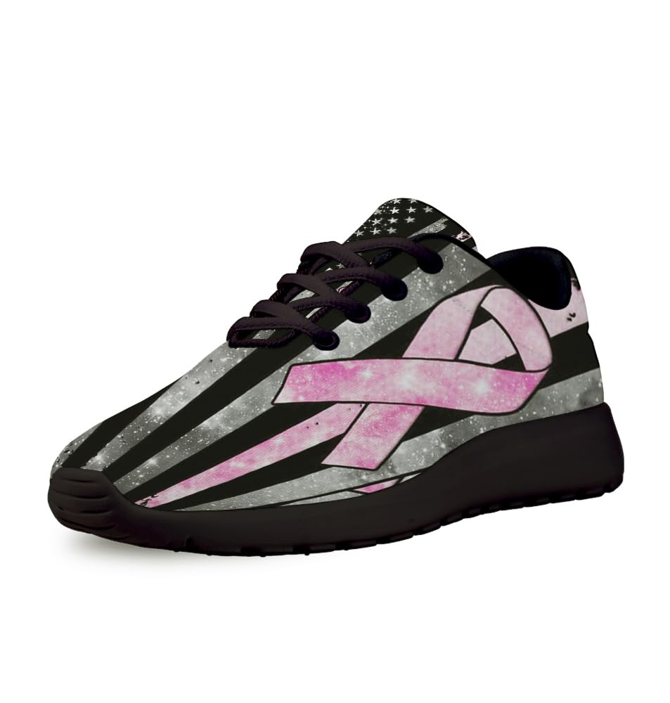 Breast Cancer Awareness Shoes for Women Men Trail Running Casual Fashion Sneakers Slip-on Tennis Shoes