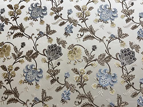 Premium Jacquard Floral Upholstery Fabric – Luxurious Woven Design for Home Décor, Crafts & Window Treatments – 54 inches Wide, Sold by the Yard (Elegant Blue) 8 Premium Jacquard Floral Upholstery Fabric – Luxurious Woven Design for Home Décor, Crafts & Window Treatments – 54 inches Wide, Sold by the Yard (Elegant Blue) - Image 7