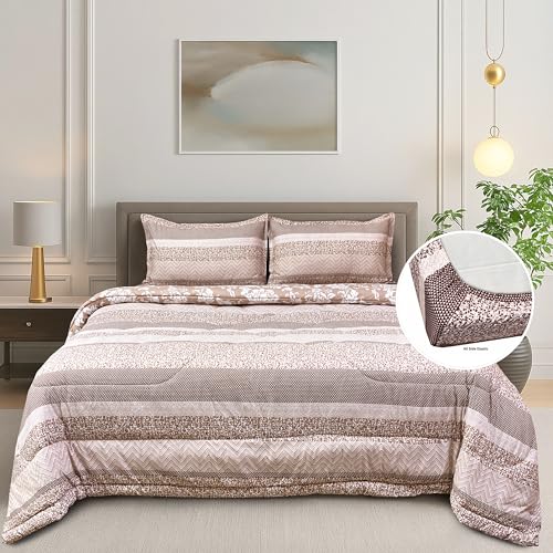 Image of Signature Reversible Super Soft Double Bed Comforter /Quilt Set 350GSM 88x90 inches, and Fitted Elastic Bed Sheet with Pillow Covers (Sunny Day, Comforter Set)
