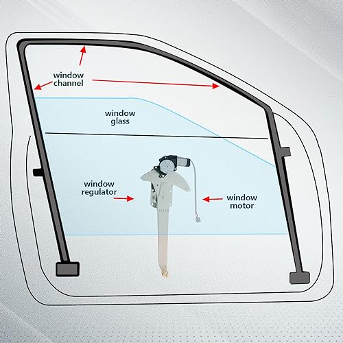 Image of FINDAUTO 741-754 Power Window Regulator for 1981-1996 for Ford for Bronco